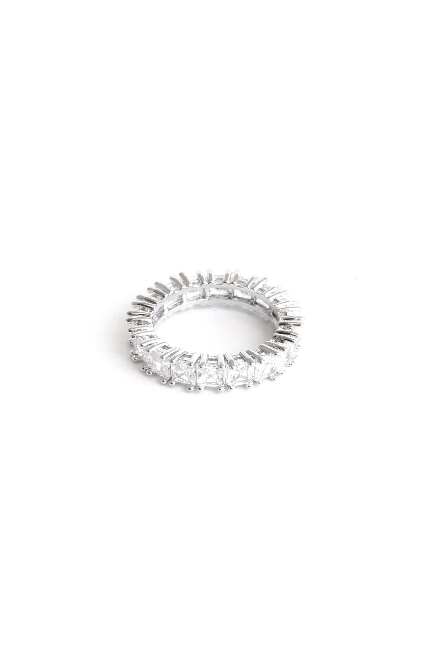 Radiant Ice ring laying flat against a white background